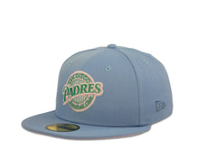 Load image into Gallery viewer, San Diego Padres New Era MLB 59Fifty 5950 Fitted Cap Hat Sky Blue Crown Pink/Aqua Baseball Club Retro Logo 1992 All-Star Game Side Patch