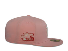 Load image into Gallery viewer, San Diego Padres New Era MLB 59Fifty 5950 Fitted Cap Hat Pink Crown White Cooperstown Retro Logo 1984 World Series Side Patch Red UV