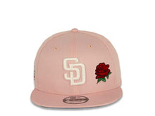 Load image into Gallery viewer, San Diego Padres New Era MLB 9FIFTY 950 Snapback Cap Hat Pink Crown/Visor White  Logo with Rose 50th Anniversary Side Patch