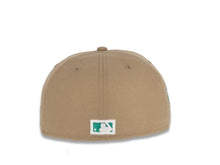 Load image into Gallery viewer, San Diego Padres New Era MLB 59Fifty 5950 Fitted Cap Hat Khaki Crown/Visor Teal Logo 25th Anniversary Side Patch Teal UV