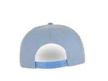 Load image into Gallery viewer, New York Yankees New Era MLB 9Fifty 950 Snapback Cap Hat Sky Blue Crown/Visor White Logo with Rose 1998 World Series Side Patch Pink UV