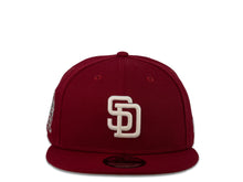 Load image into Gallery viewer, San Diego Padres New Era MLB 9Fifty 950 Snapback Cap Hat Cardinal Crown White Logo 25th Anniversary Side Patch Gray UV