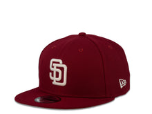 Load image into Gallery viewer, San Diego Padres New Era MLB 9Fifty 950 Snapback Cap Hat Cardinal Crown White Logo 25th Anniversary Side Patch Gray UV