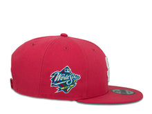 Load image into Gallery viewer, San Diego Padres New Era MLB 9Fifty 950 Snapback Cap Hat Beetroot Purple/Pink Crown White Logo 1998 World Series Side Patch Blue UV
