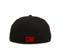 Load image into Gallery viewer, San Diego Padres New Era MLB 59Fifty 5950 Fitted Cap Hat Black Crown/Visor Black/Red Logo 2016 All-Star Game Side Patch Red UV