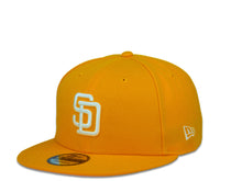 Load image into Gallery viewer, San Diego Padres New Era MLB 9Fifty 950 Snapback Cap Hat Yellow Crown White Logo 1998 World Series Side Patch Pink UV