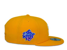 Load image into Gallery viewer, San Diego Padres New Era MLB 9Fifty 950 Snapback Cap Hat Yellow Crown White Logo 1998 World Series Side Patch Pink UV