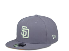 Load image into Gallery viewer, San Diego Padres New Era MLB 9Fifty 950 Snapback Cap Hat Lavender Crown White Logo 25th Anniversary Side Patch Peach UV