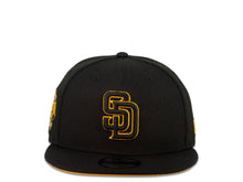 Load image into Gallery viewer, San Diego Padres New Era MLB 9Fifty 950 Snapback Cap Hat Black Crown Black/Yellow Logo 2016 All-Star Game Side Patch Yellow UV