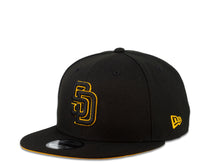 Load image into Gallery viewer, San Diego Padres New Era MLB 9Fifty 950 Snapback Cap Hat Black Crown Black/Yellow Logo 2016 All-Star Game Side Patch Yellow UV