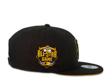 Load image into Gallery viewer, San Diego Padres New Era MLB 9Fifty 950 Snapback Cap Hat Black Crown Black/Yellow Logo 2016 All-Star Game Side Patch Yellow UV