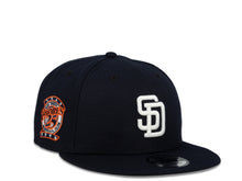 Load image into Gallery viewer, San Diego Padres New Era MLB 9Fifty 950 Snapback Cap Hat Navy Crown White Logo 25th Anniversary Side Patch Gray UV