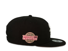 Load image into Gallery viewer, Chicago White Sox New Era MLB 9Fifty 950 Snapback Cap Hat Black Crown White Logo with Rose 2005 World Series Side Patch Pink UV