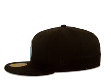Load image into Gallery viewer, San Diego Padres New Era MLB 59Fifty 5950 Fitted Cap Hat Black Crown Sky Blue Logo 1992 All-Star Game Side Patch Sky Blue UV
