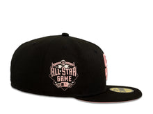 Load image into Gallery viewer, San Diego Padres New Era MLB 59Fifty 5950 Fitted Cap Hat Black Crown Pink Logo 2016 All-Star Game Side Patch Pink UV