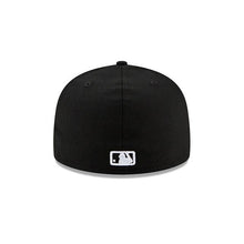 Load image into Gallery viewer, San Diego Padres New Era MLB 59Fifty 5950 Fitted Cap Hat Black Crown/Visor White Color Logo (Upside Down)