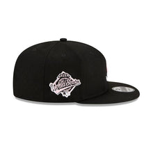 Load image into Gallery viewer, Atlanta Braves New Era MLB 9Fifty 950 Snapback Cap Hat Black Crown/Visor White/Pink Logo Pink UV (Team Drip)