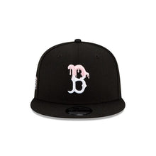 Load image into Gallery viewer, Boston Red Sox New Era MLB 9Fifty 950 Snapback Cap Hat Black Crown/Visor White/Pink Logo Pink UV (Team Drip)