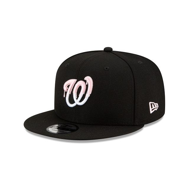 Washington Nationals New Era Pink Under Visor 59FIFTY Fitted Hat - Gray