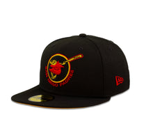 Load image into Gallery viewer, San Diego Padres New Era MLB 59Fifty 5950 Fitted Cap Hat Black Crown Red/Yellow Friar Logo 1978 All-Star Game Side Patch Yellow UV