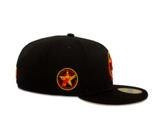 Load image into Gallery viewer, San Diego Padres New Era MLB 59Fifty 5950 Fitted Cap Hat Black Crown Red/Yellow Friar Logo 1978 All-Star Game Side Patch Yellow UV