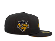Load image into Gallery viewer, San Diego Padres New Era MLB 59Fifty 5950 Fitted Cap Hat Dark Gray Crown Yellow/White Logo Baseball Club Retro Logo 1992 All-Star Game Side Patch