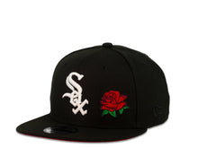 Load image into Gallery viewer, Chicago White Sox New Era MLB 9Fifty 950 Snapback Cap Hat Black Crown White Logo with Rose Red UV