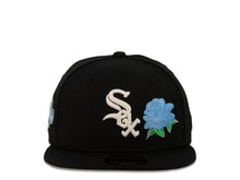 Load image into Gallery viewer, Chicago White Sox New Era MLB 9Fifty 950 Snapback Cap Hat Black Crown White Logo with Rose 2005 World Series Side Patch Gray UV