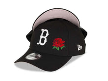 Load image into Gallery viewer, Boston Red Sox New Era MLB 9Forty 940 The League Snapback Closure Cap Hat Black Crown/Visor Black/White Logo with Rose Pink UV