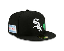 Load image into Gallery viewer, Chicago White Sox New Era MLB 59FIFTY 5950 Fitted Cap Hat Black Crown/Visor Team Color Logo (Crystal Icon)