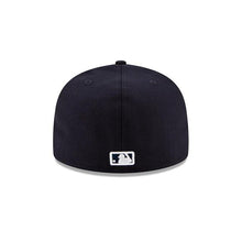 Load image into Gallery viewer, New York Yankees New Era MLB 59Fifty 5950 Fitted Cap Hat Navy Crown/Visor White Team Color Logo with Multiple Patches (Crystal Icon)