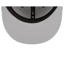 Load image into Gallery viewer, New York Yankees New Era MLB 59Fifty 5950 Fitted Cap Hat Navy Crown/Visor White Team Color Logo with Multiple Patches (Crystal Icon)