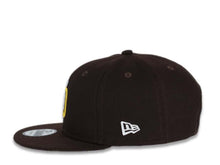 Load image into Gallery viewer, San Diego Padres New Era MLB 9Fifty 950 Snapback Cap Hat Dark Brown Crown/Visor White/Gold Logo Friar Side Patch