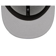 Load image into Gallery viewer, Atlanta Braves New Era MLB 59Fifty 5950 Fitted Hat Navy Crown/Visor White Team Color Logo with Multiple Patches Gray UV (City Transit)