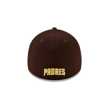 Load image into Gallery viewer, San Diego Padres New Era MLB 39THIRTY 3930 Flexfit Cap Hat Brown Crown/Visor White/Yellow Logo (Batting Practice)