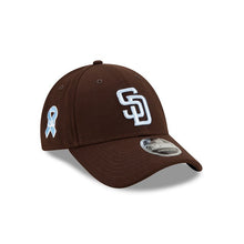 Load image into Gallery viewer, San Diego Padres New Era MLB 9FORTY 940 Adjustable Cap Hat Brown Crown/Visor Sky Blue Logo (Father’s Day)