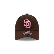 Load image into Gallery viewer, San Diego Padres New Era MLB 9FORTY 940 Adjustable Cap Hat Dark Brown Crown/Visor Pink Logo Mother's Day 2020