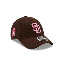 Load image into Gallery viewer, San Diego Padres New Era MLB 9FORTY 940 Adjustable Cap Hat Dark Brown Crown/Visor Pink Logo Mother's Day 2020