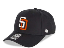Load image into Gallery viewer, San Diego Padres '47 Brand MLB MVP Adjustable Snapback Closure Cap Hat Navy Crown/Visor White/Orange Logo 1998 World Series Side Patch
