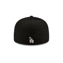 Load image into Gallery viewer, Los Angeles Dodgers New Era MLB 59Fifty 5950 Fitted Cap Hat Black Crown/Visor White/Pink Logo Pink UV (Team Drip)