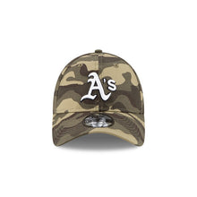 Load image into Gallery viewer, Oakland Athletics New Era MLB 9TWENTY 920 Adjustable Cap Hat Camo (Desert) Crown/Visor White/Black Logo (Armed Forces Day)