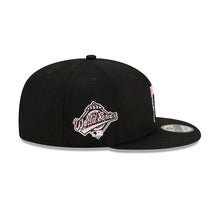 Load image into Gallery viewer, Florida Marlins New Era MLB 9FIFTY 950 Snapback Cap Hat Black Crown/Visor White/Pink Logo Pink UV (Team Drip)