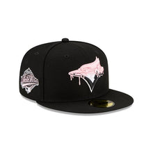 Load image into Gallery viewer, Toronto Blue Jays New Era MLB 59Fifty 5950 Fitted Cap Hat Black Crown/Visor White/Pink Logo Pink UV (Team Drip)