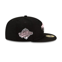 Load image into Gallery viewer, Toronto Blue Jays New Era MLB 59Fifty 5950 Fitted Cap Hat Black Crown/Visor White/Pink Logo Pink UV (Team Drip)