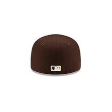 Load image into Gallery viewer, (Infant) San Diego Padres New Era MLB 59FIFTY 5950 Fitted My 1st Cap Hat Brown Crown/Visor Team Color Logo