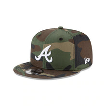 Load image into Gallery viewer, Atlanta Braves New Era MLB 9FIFTY 950 Snapback Cap Hat Camo Crown/Visor White Logo