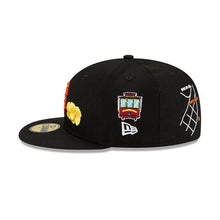 Load image into Gallery viewer, San Francisco Giants New Era MLB 59FIFTY 5950 Fitted Cap Hat Black Crown/Visor Orange Logo City Transit