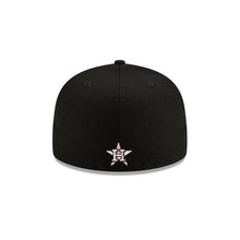 Load image into Gallery viewer, Houston Astros New Era MLB 59FIFTY 5950 Fitted Cap Hat Black Crown/Visor White/Pink Logo Team Drip