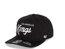 Load image into Gallery viewer, Los Angeles Kings '47 NHL Snapback Cap Hat Black Crown/Visor White Script Logo