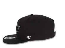 Load image into Gallery viewer, Los Angeles Kings '47 NHL Snapback Cap Hat Black Crown/Visor Black/Silver Vintage Logo